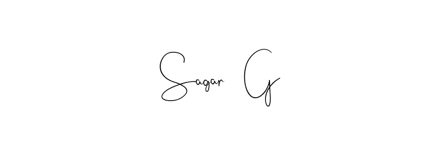 Design your own signature with our free online signature maker. With this signature software, you can create a handwritten (Andilay-7BmLP) signature for name Sagar   G. Sagar   G signature style 4 images and pictures png