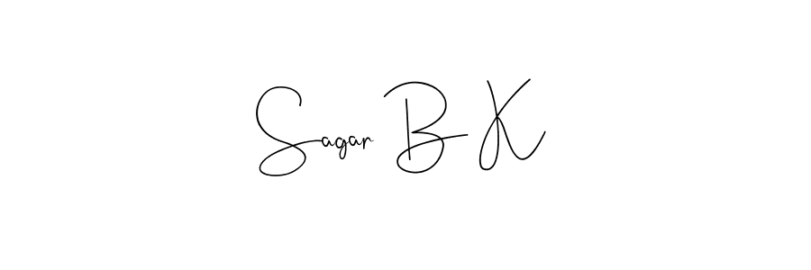 if you are searching for the best signature style for your name Sagar B K. so please give up your signature search. here we have designed multiple signature styles  using Andilay-7BmLP. Sagar B K signature style 4 images and pictures png