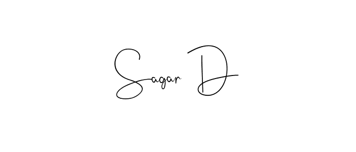 Sagar D stylish signature style. Best Handwritten Sign (Andilay-7BmLP) for my name. Handwritten Signature Collection Ideas for my name Sagar D. Sagar D signature style 4 images and pictures png