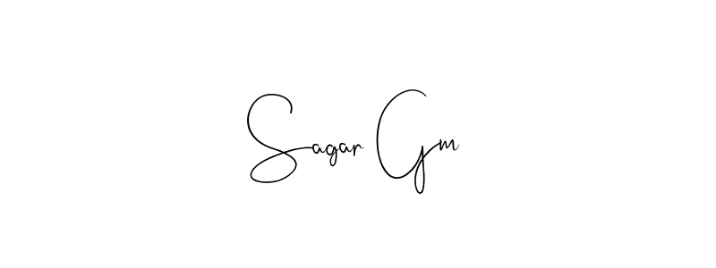 Also we have Sagar Gm name is the best signature style. Create professional handwritten signature collection using Andilay-7BmLP autograph style. Sagar Gm signature style 4 images and pictures png