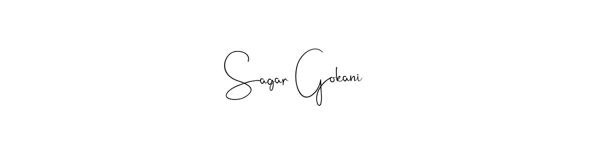 Also we have Sagar Gokani name is the best signature style. Create professional handwritten signature collection using Andilay-7BmLP autograph style. Sagar Gokani signature style 4 images and pictures png