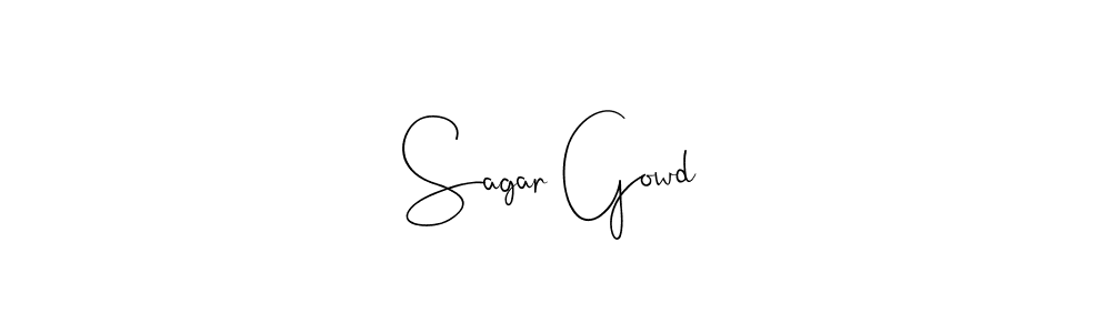 Also we have Sagar Gowd name is the best signature style. Create professional handwritten signature collection using Andilay-7BmLP autograph style. Sagar Gowd signature style 4 images and pictures png