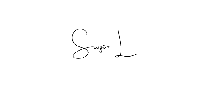 Make a beautiful signature design for name Sagar L. Use this online signature maker to create a handwritten signature for free. Sagar L signature style 4 images and pictures png