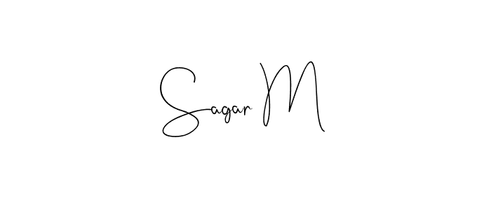 How to Draw Sagar M signature style? Andilay-7BmLP is a latest design signature styles for name Sagar M. Sagar M signature style 4 images and pictures png