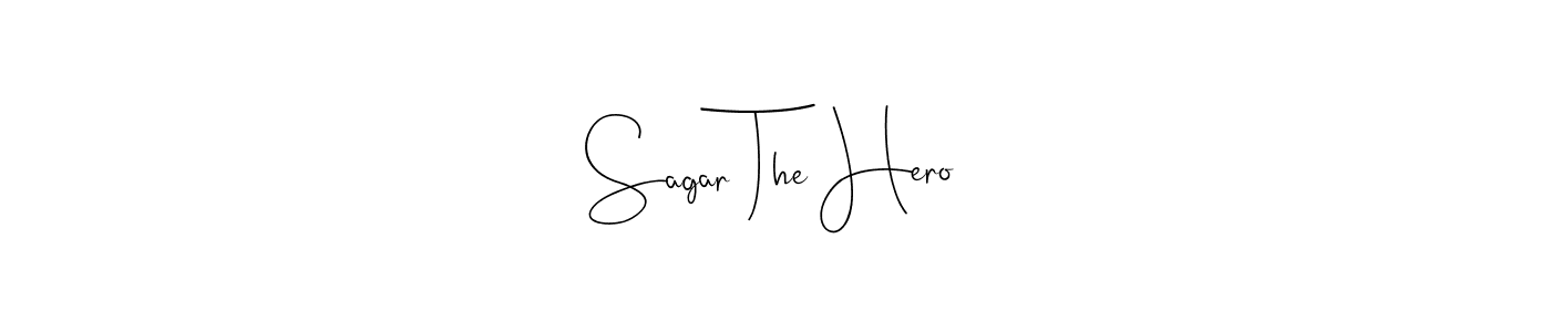 This is the best signature style for the Sagar The Hero name. Also you like these signature font (Andilay-7BmLP). Mix name signature. Sagar The Hero signature style 4 images and pictures png