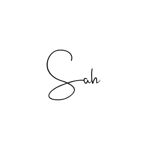 Make a beautiful signature design for name Sah. With this signature (Andilay-7BmLP) style, you can create a handwritten signature for free. Sah signature style 4 images and pictures png