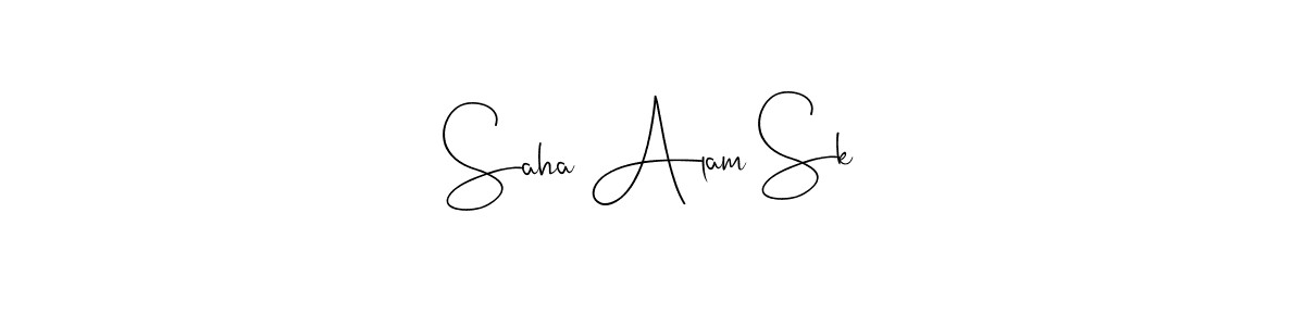 The best way (Andilay-7BmLP) to make a short signature is to pick only two or three words in your name. The name Saha Alam Sk include a total of six letters. For converting this name. Saha Alam Sk signature style 4 images and pictures png