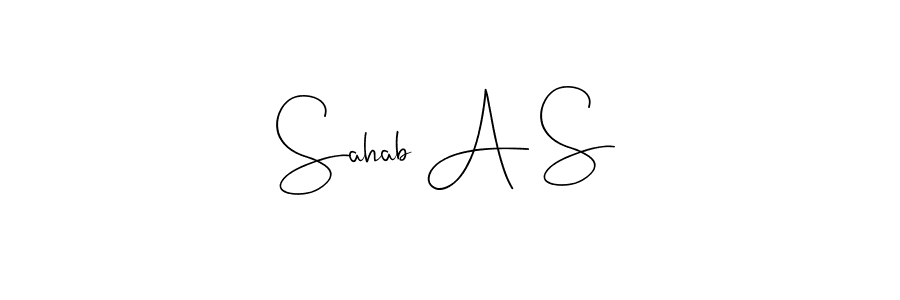 The best way (Andilay-7BmLP) to make a short signature is to pick only two or three words in your name. The name Sahab A S include a total of six letters. For converting this name. Sahab A S signature style 4 images and pictures png