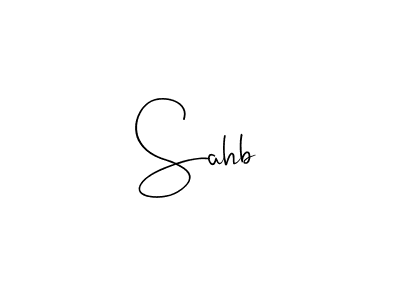 How to make Sahb name signature. Use Andilay-7BmLP style for creating short signs online. This is the latest handwritten sign. Sahb signature style 4 images and pictures png