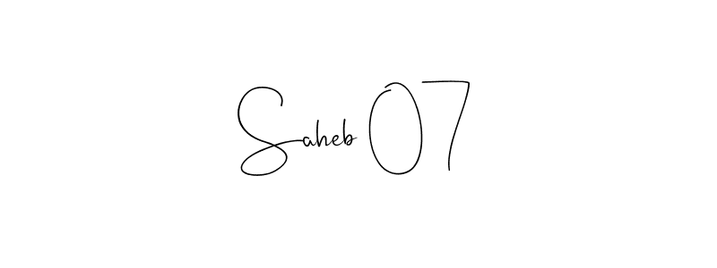 Make a beautiful signature design for name Saheb 07. Use this online signature maker to create a handwritten signature for free. Saheb 07 signature style 4 images and pictures png