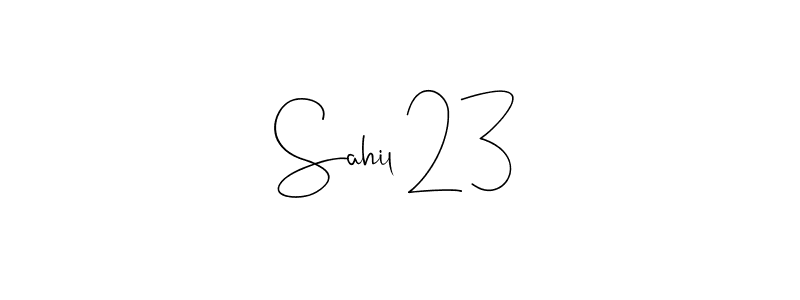 Design your own signature with our free online signature maker. With this signature software, you can create a handwritten (Andilay-7BmLP) signature for name Sahil 23. Sahil 23 signature style 4 images and pictures png