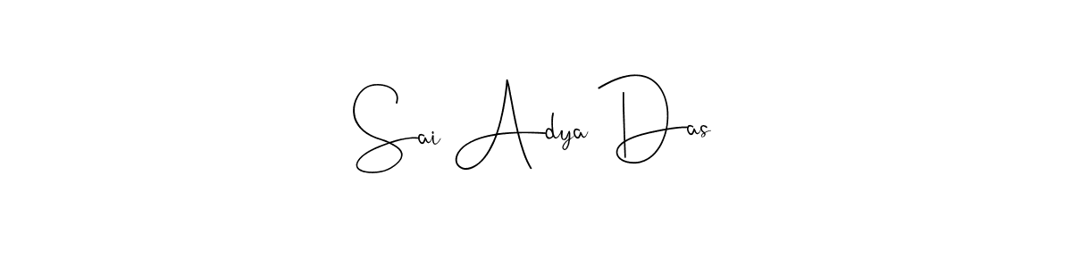 The best way (Andilay-7BmLP) to make a short signature is to pick only two or three words in your name. The name Sai Adya Das include a total of six letters. For converting this name. Sai Adya Das signature style 4 images and pictures png