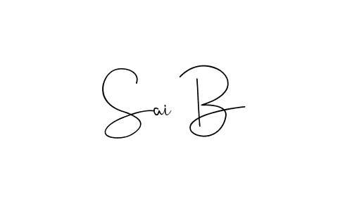The best way (Andilay-7BmLP) to make a short signature is to pick only two or three words in your name. The name Sai B include a total of six letters. For converting this name. Sai B signature style 4 images and pictures png