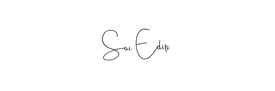 The best way (Andilay-7BmLP) to make a short signature is to pick only two or three words in your name. The name Sai Edits include a total of six letters. For converting this name. Sai Edits signature style 4 images and pictures png