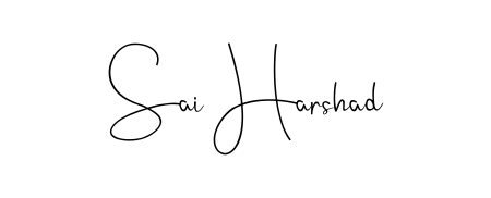 How to make Sai Harshad name signature. Use Andilay-7BmLP style for creating short signs online. This is the latest handwritten sign. Sai Harshad signature style 4 images and pictures png
