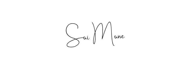 Use a signature maker to create a handwritten signature online. With this signature software, you can design (Andilay-7BmLP) your own signature for name Sai Mane. Sai Mane signature style 4 images and pictures png