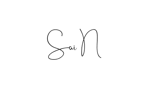 Make a beautiful signature design for name Sai N. With this signature (Andilay-7BmLP) style, you can create a handwritten signature for free. Sai N signature style 4 images and pictures png