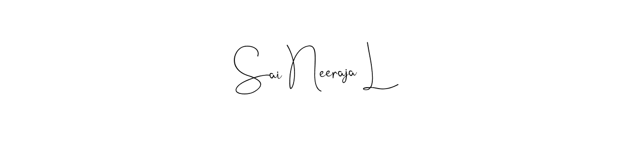 It looks lik you need a new signature style for name Sai Neeraja L. Design unique handwritten (Andilay-7BmLP) signature with our free signature maker in just a few clicks. Sai Neeraja L signature style 4 images and pictures png