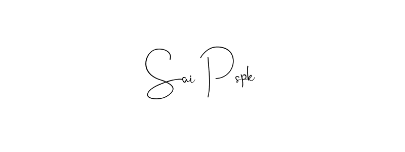 How to make Sai Pspk signature? Andilay-7BmLP is a professional autograph style. Create handwritten signature for Sai Pspk name. Sai Pspk signature style 4 images and pictures png