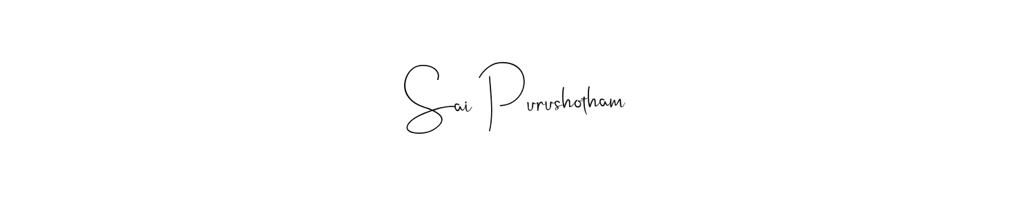 Make a beautiful signature design for name Sai Purushotham. With this signature (Andilay-7BmLP) style, you can create a handwritten signature for free. Sai Purushotham signature style 4 images and pictures png