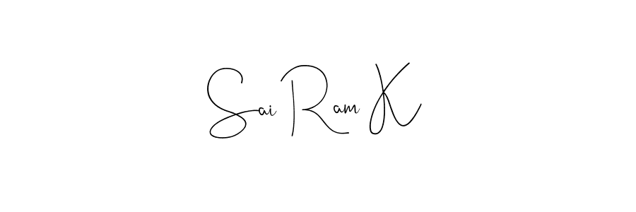 You can use this online signature creator to create a handwritten signature for the name Sai Ram K. This is the best online autograph maker. Sai Ram K signature style 4 images and pictures png