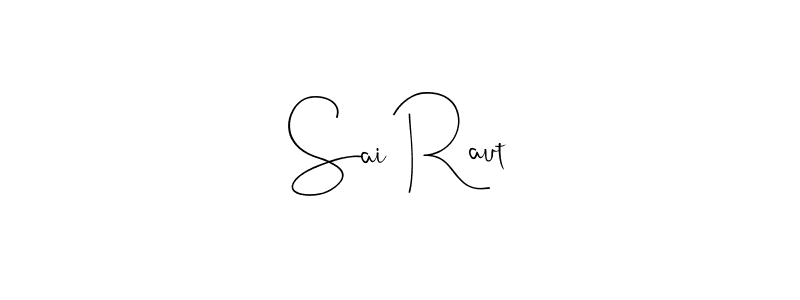 How to make Sai Raut name signature. Use Andilay-7BmLP style for creating short signs online. This is the latest handwritten sign. Sai Raut signature style 4 images and pictures png