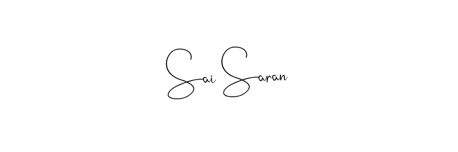 Design your own signature with our free online signature maker. With this signature software, you can create a handwritten (Andilay-7BmLP) signature for name Sai Saran. Sai Saran signature style 4 images and pictures png