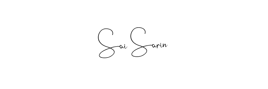 if you are searching for the best signature style for your name Sai Sarin. so please give up your signature search. here we have designed multiple signature styles  using Andilay-7BmLP. Sai Sarin signature style 4 images and pictures png