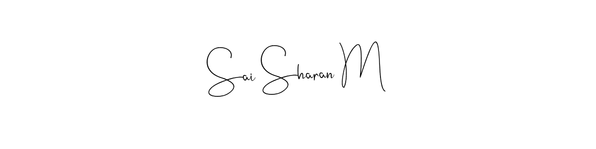 This is the best signature style for the Sai Sharan M name. Also you like these signature font (Andilay-7BmLP). Mix name signature. Sai Sharan M signature style 4 images and pictures png