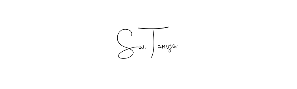 Make a beautiful signature design for name Sai Tanuja. With this signature (Andilay-7BmLP) style, you can create a handwritten signature for free. Sai Tanuja signature style 4 images and pictures png