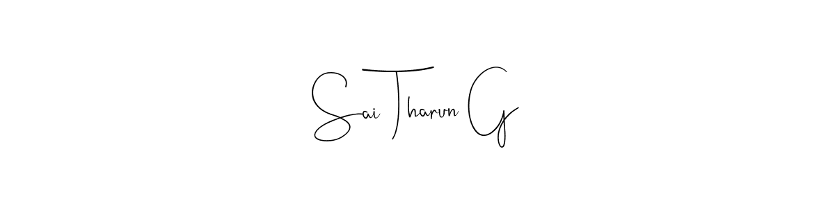 This is the best signature style for the Sai Tharun G name. Also you like these signature font (Andilay-7BmLP). Mix name signature. Sai Tharun G signature style 4 images and pictures png