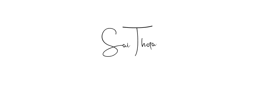 Similarly Andilay-7BmLP is the best handwritten signature design. Signature creator online .You can use it as an online autograph creator for name Sai Thota. Sai Thota signature style 4 images and pictures png