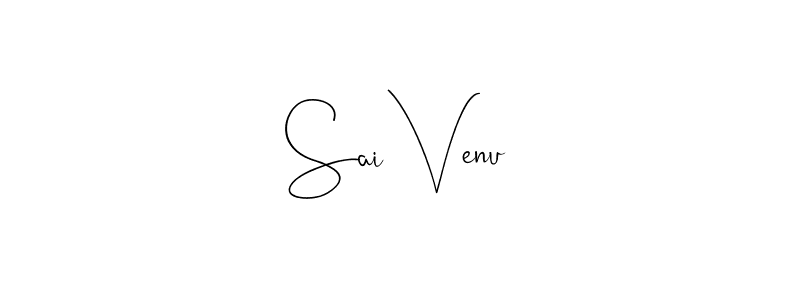 Use a signature maker to create a handwritten signature online. With this signature software, you can design (Andilay-7BmLP) your own signature for name Sai Venu. Sai Venu signature style 4 images and pictures png