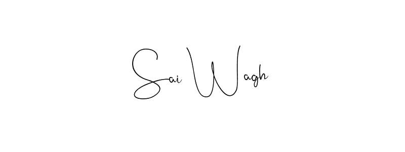 You should practise on your own different ways (Andilay-7BmLP) to write your name (Sai Wagh) in signature. don't let someone else do it for you. Sai Wagh signature style 4 images and pictures png