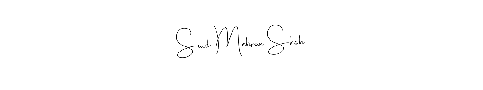 Similarly Andilay-7BmLP is the best handwritten signature design. Signature creator online .You can use it as an online autograph creator for name Said Mehran Shah. Said Mehran Shah signature style 4 images and pictures png