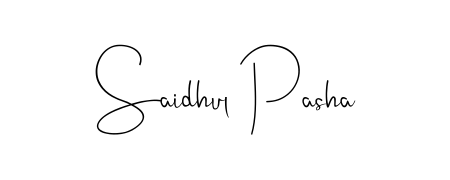 A classic penmanship look for Saidhul Pasha. The Andilay-7BmLP font brings timeless elegance and confidence to every signed document. Saidhul Pasha signature style 4 images and pictures png