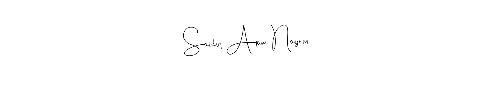 This is the best signature style for the Saidul Alam Nayem name. Also you like these signature font (Andilay-7BmLP). Mix name signature. Saidul Alam Nayem signature style 4 images and pictures png