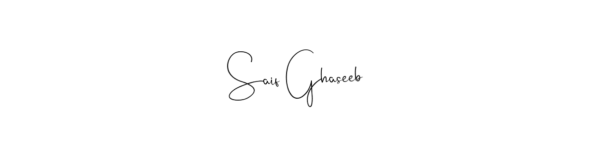 Saif Ghaseeb stylish signature style. Best Handwritten Sign (Andilay-7BmLP) for my name. Handwritten Signature Collection Ideas for my name Saif Ghaseeb. Saif Ghaseeb signature style 4 images and pictures png