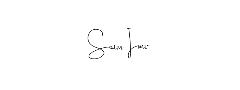 How to make Saim Imu name signature. Use Andilay-7BmLP style for creating short signs online. This is the latest handwritten sign. Saim Imu signature style 4 images and pictures png