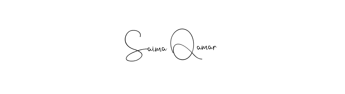 Design your own signature with our free online signature maker. With this signature software, you can create a handwritten (Andilay-7BmLP) signature for name Saima Qamar. Saima Qamar signature style 4 images and pictures png