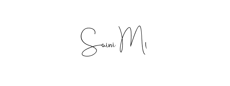 Make a beautiful signature design for name Saini Ml. With this signature (Andilay-7BmLP) style, you can create a handwritten signature for free. Saini Ml signature style 4 images and pictures png