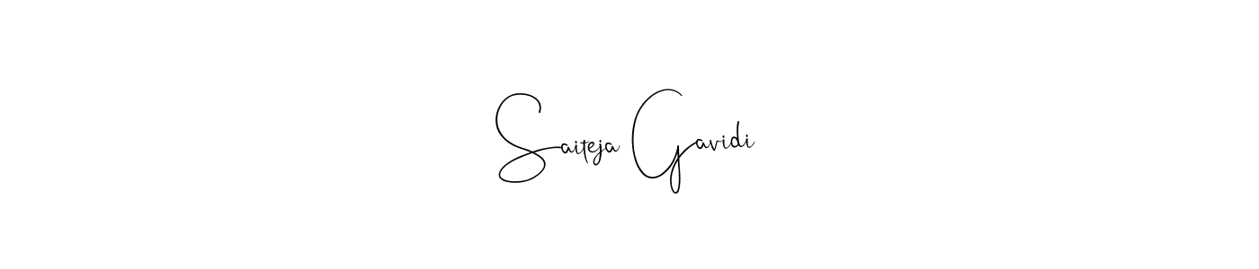 Also we have Saiteja Gavidi name is the best signature style. Create professional handwritten signature collection using Andilay-7BmLP autograph style. Saiteja Gavidi signature style 4 images and pictures png