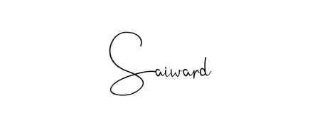 The Andilay-7BmLP font transforms the name Saiward into an executive sign with sharp precision and distinguished character. Saiward signature style 4 images and pictures png