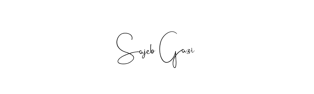 Make a beautiful signature design for name Sajeb Gazi. With this signature (Andilay-7BmLP) style, you can create a handwritten signature for free. Sajeb Gazi signature style 4 images and pictures png