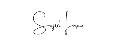 Give your name Sajid Irfan an exquisite flair with the Andilay-7BmLP script font. Ideal for contracts, resumes, and formal letterheads. Sajid Irfan signature style 4 images and pictures png
