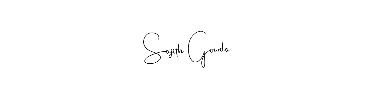 The best way (Andilay-7BmLP) to make a short signature is to pick only two or three words in your name. The name Sajith Gowda include a total of six letters. For converting this name. Sajith Gowda signature style 4 images and pictures png