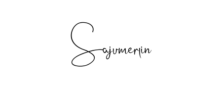 Achieve flawless digital penmanship with Sajumerlin name in Andilay-7BmLP font. The perfect tool for creating online signatures. Sajumerlin signature style 4 images and pictures png