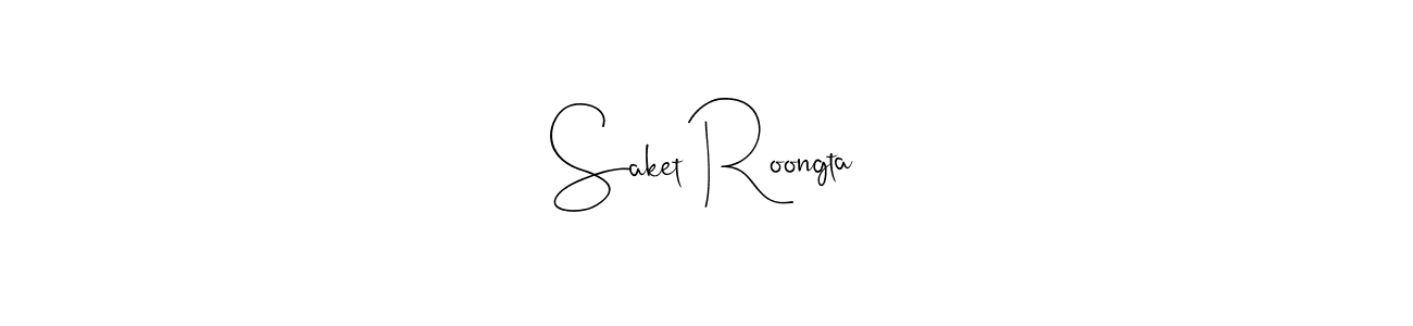 Make a beautiful signature design for name Saket Roongta. Use this online signature maker to create a handwritten signature for free. Saket Roongta signature style 4 images and pictures png