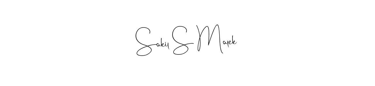 You should practise on your own different ways (Andilay-7BmLP) to write your name (Sakil S Malek) in signature. don't let someone else do it for you. Sakil S Malek signature style 4 images and pictures png
