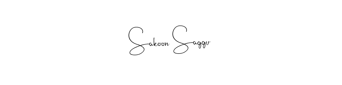 Sakoon Saggu stylish signature style. Best Handwritten Sign (Andilay-7BmLP) for my name. Handwritten Signature Collection Ideas for my name Sakoon Saggu. Sakoon Saggu signature style 4 images and pictures png